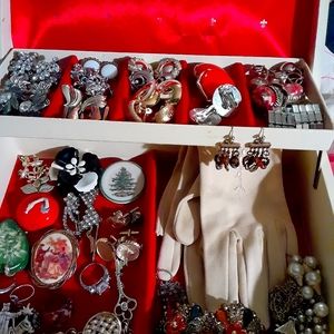 Vintage Jewelry and Glove lot